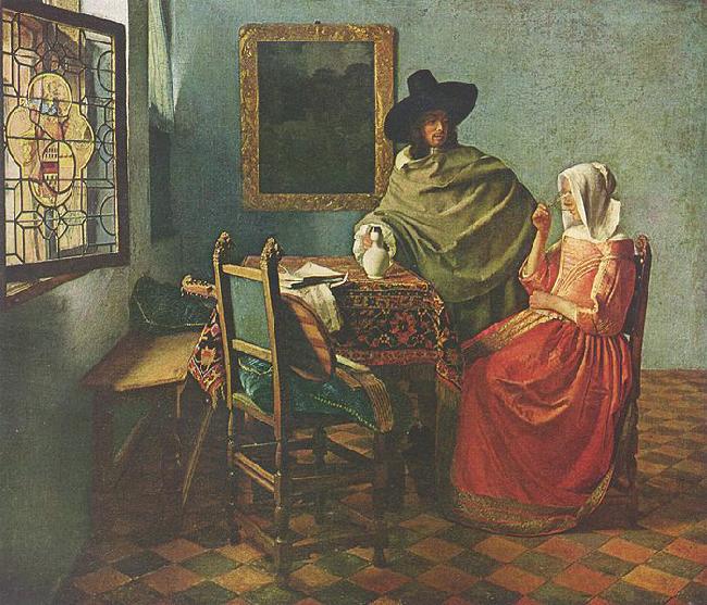 Johannes Vermeer The Wine Glass oil painting picture